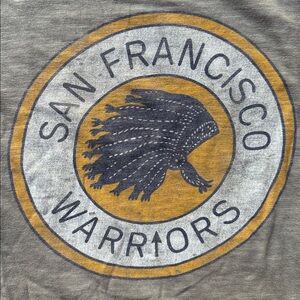 San Francisco Warriors Retro Logo Gray T-Shirt